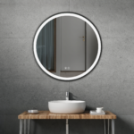 ERFU SPIEGEL LED ANTI-MIST Φ80CM ZWART FRAME - Afbeelding 6