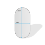 ERFU SPIEGEL LED ANTI-MIST B50XH100CM GUNMETAL GRIJS - Afbeelding 4