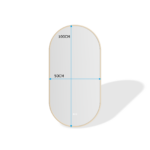 ERFU SPIEGEL LED ANTI-MIST B50XH100CM GOUD - Afbeelding 4