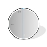 ERFU SPIEGEL LED ANTI-MIST Φ80CM ZWART FRAME - Afbeelding 3