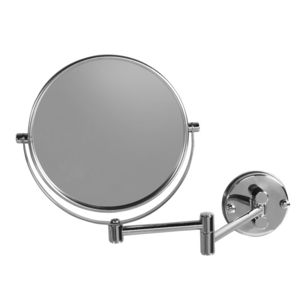 MIROIR DE MAQUILLAGE - AVEC BRAS RÉGLABLE - NON GROSSISSANT - CHROME