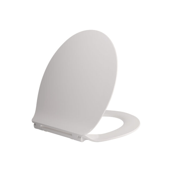 ALONI PREMIUM TOILET SEAT - SLIM DESIGN - SOFT CLOSE - QUICK RELEASE - TOPFIX - DUROPLAST - Acier inoxydable HINGES - Blanc brillant