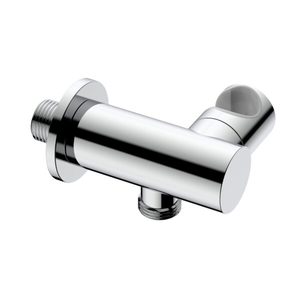 UNIFORMA WALL OUTLET ELBOW – WITH WATER CONNECTION AND ADJUSTABLE HAND SHOWER HOLDER – CHROME