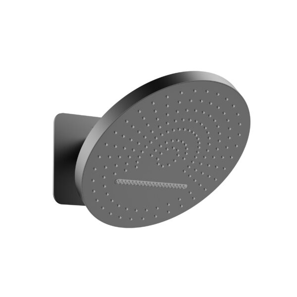 UNIFORMA HOOFDDOUCHE TROPICAL RAIN XL - 2 INSTELLINGEN - WANDBEVESTIGING - MET INBOUWDOOS - 32 CM - GUNMETAAL (PVD)