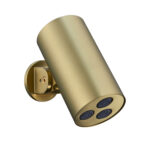 UNIFORMA OVERHEAD SHOWER CYLINDER – 1 SPRAY SETTING – WALL MOUNT – 8X15 CM – BRUSHED GOLD