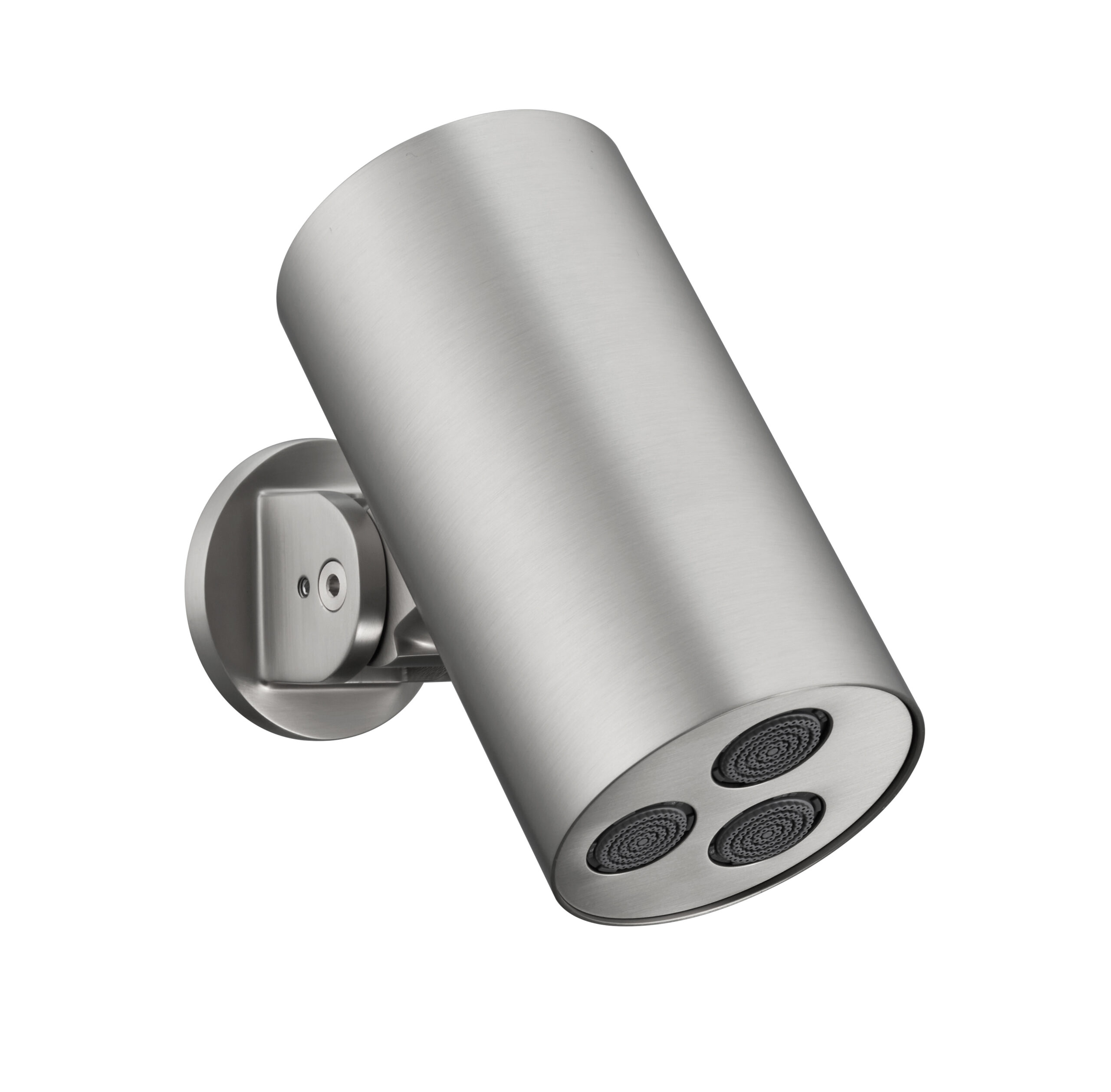 prm0439-rvs-10.jpg UNIFORMA OVERHEAD SHOWER CYLINDER – 1 SPRAY SETTING – WALL MOUNT – 8X15 CM – BRUSHED Acier inoxydable – Image 1