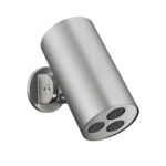 UNIFORMA OVERHEAD SHOWER CYLINDER – 1 SPRAY SETTING – WALL MOUNT – 8X15 CM – BRUSHED STAINLESS STEEL