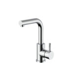 STRIA BASIN/KITCHEN MIXER – STRAIGHT SWIVEL SPOUT – COLD START – REFINED RIBBED HANDLE – WITHOUT WASTE – Chrome