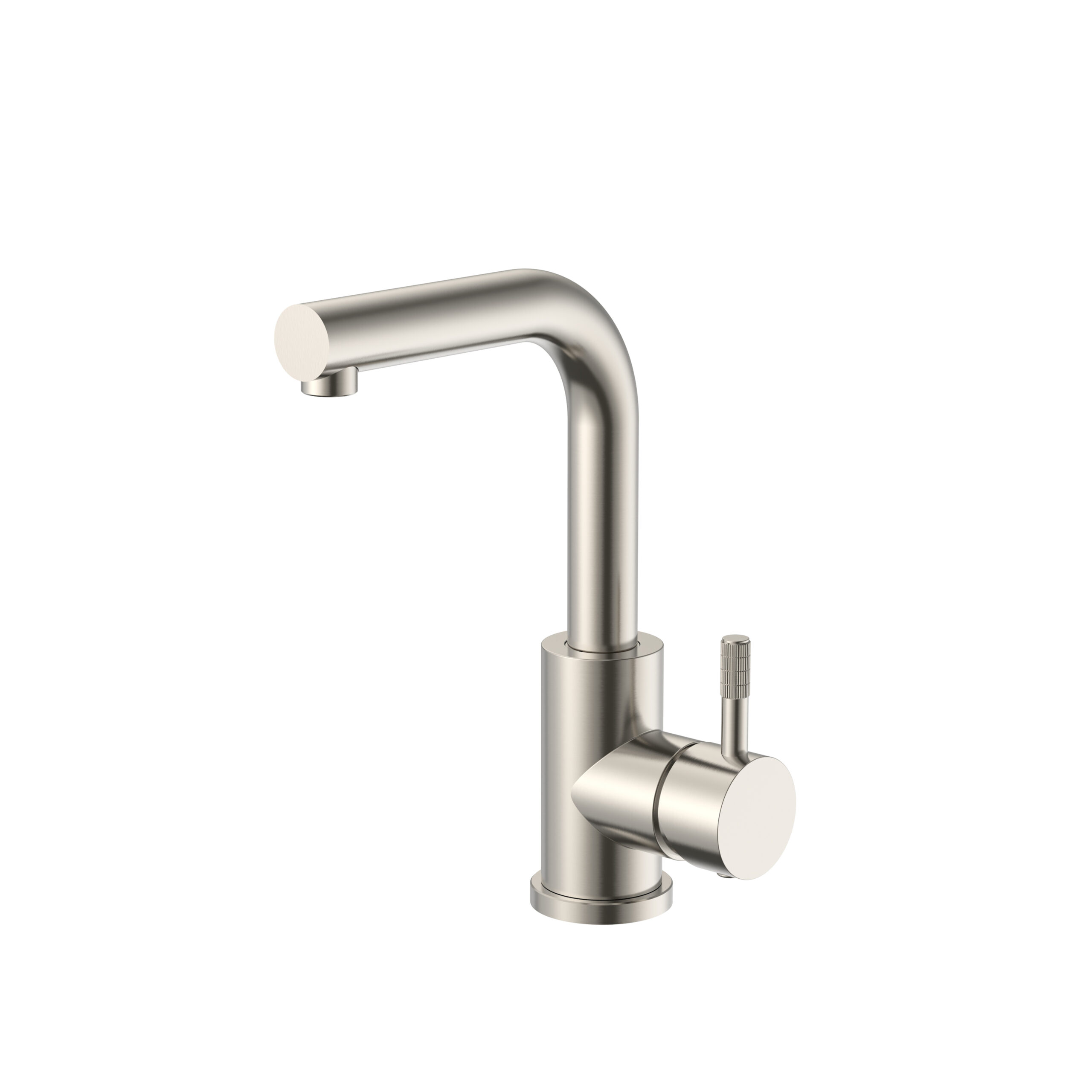 prm1121-rvs-4.jpg STRIA BASIN/KITCHEN MIXER – STRAIGHT SWIVEL SPOUT – COLD START – REFINED RIBBED HANDLE – WITHOUT WASTE – GEBORSTELD RVS - Afbeelding 1