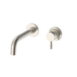 STRIA FINISHE SET BASIN MIXER – COLD START – CONCEALED – REFINED RIBBED HANDLE – WITHOUT WASTE – BRUSHED STAINLESS STEEL