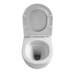 ALONI PRO WALL-HUNG TOILET – TORNADO FLUSH – RIMLESS – WITH SEAT – DUROPLAST – SOFT CLOSE – QUICK RELEASE – COMPACT 49 CM – 36X32X49 CM – MATT WHITE - Image 5