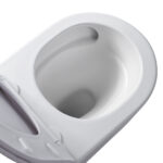 ALONI PRO WALL-HUNG TOILET – TORNADO FLUSH – RIMLESS – WITH SEAT – DUROPLAST – SOFT CLOSE – QUICK RELEASE – COMPACT 49 CM – 36X32X49 CM – GLOSSY WHITE - Image 4