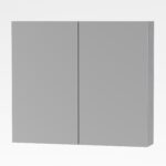ARMOIRE MIROIR ALONI SALLY, 2 PORTES (80X70CM) - COULEUR ALUMINIUM