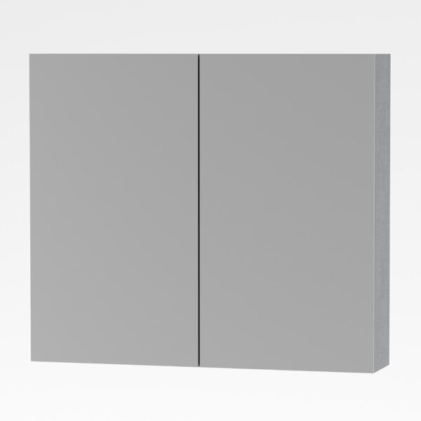 ARMOIRE MIROIR ALONI SALLY, 2 PORTES (80X70CM) - COULEUR ALUMINIUM