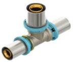 Erfu Meerlagen pers T-stuk 20 mm x 20 mm x 20 mm â persfitting DVGW-gecertificeerd, geschikt voor U-, H- en TH-profiel