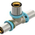 Erfu Meerlagen pers T-stuk 20 mm x 20 mm x 20 mm â persfitting DVGW-gecertificeerd, geschikt voor U-, H- en TH-profiel