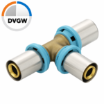 Erfu Meerlagen pers T-stuk 20 mm x 20 mm x 20 mm â persfitting DVGW-gecertificeerd, geschikt voor U-, H- en TH-profiel - Afbeelding 2